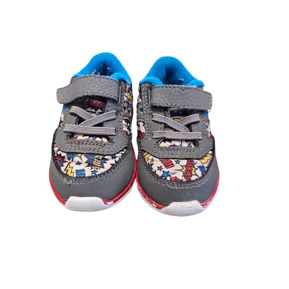 Saucony jazz BABY size 4 M months EUC tennishoes 1 strap fun cartoon comic # - Picture 1 of 7